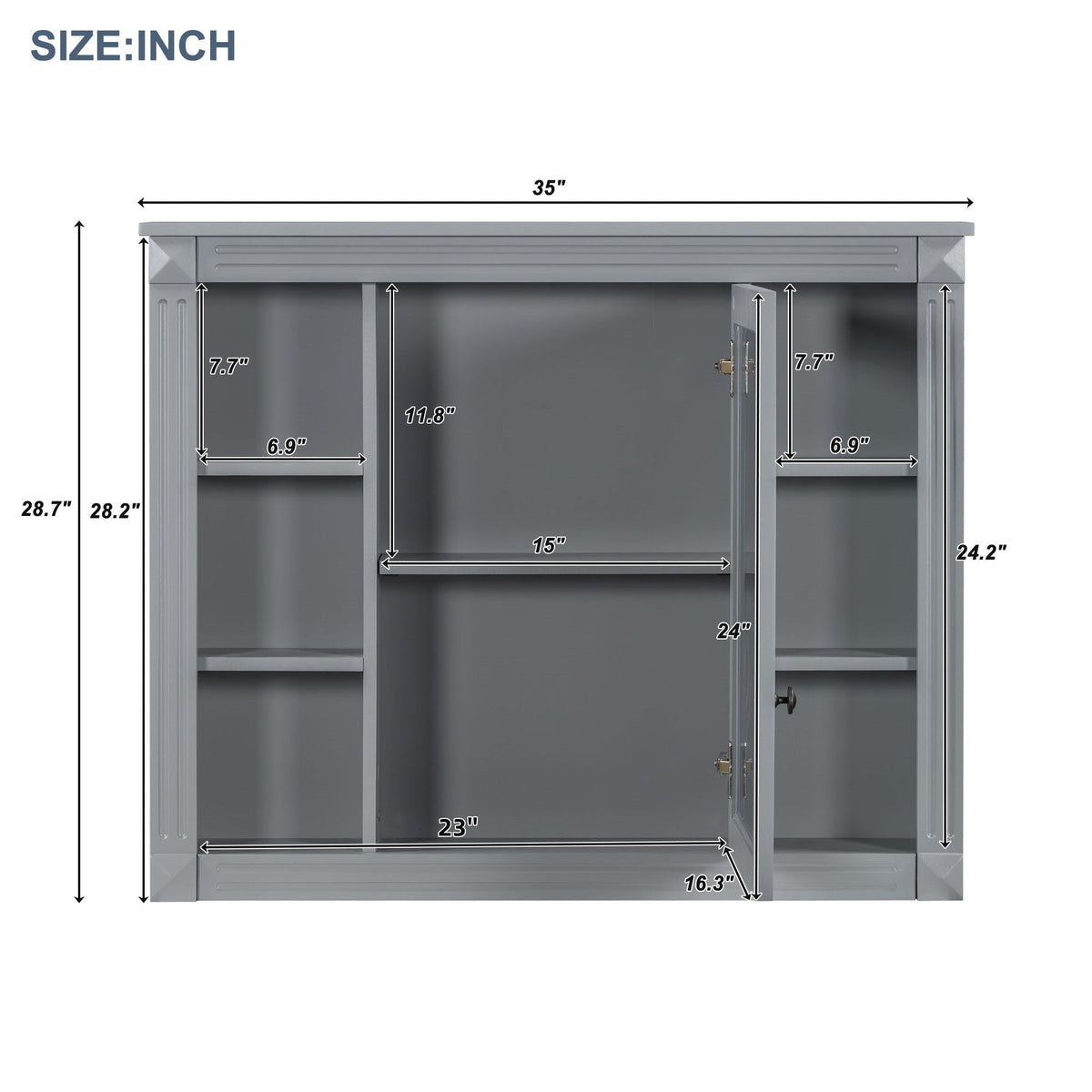 Wall Mounted Bathroom Storage Cabinet With Mirror