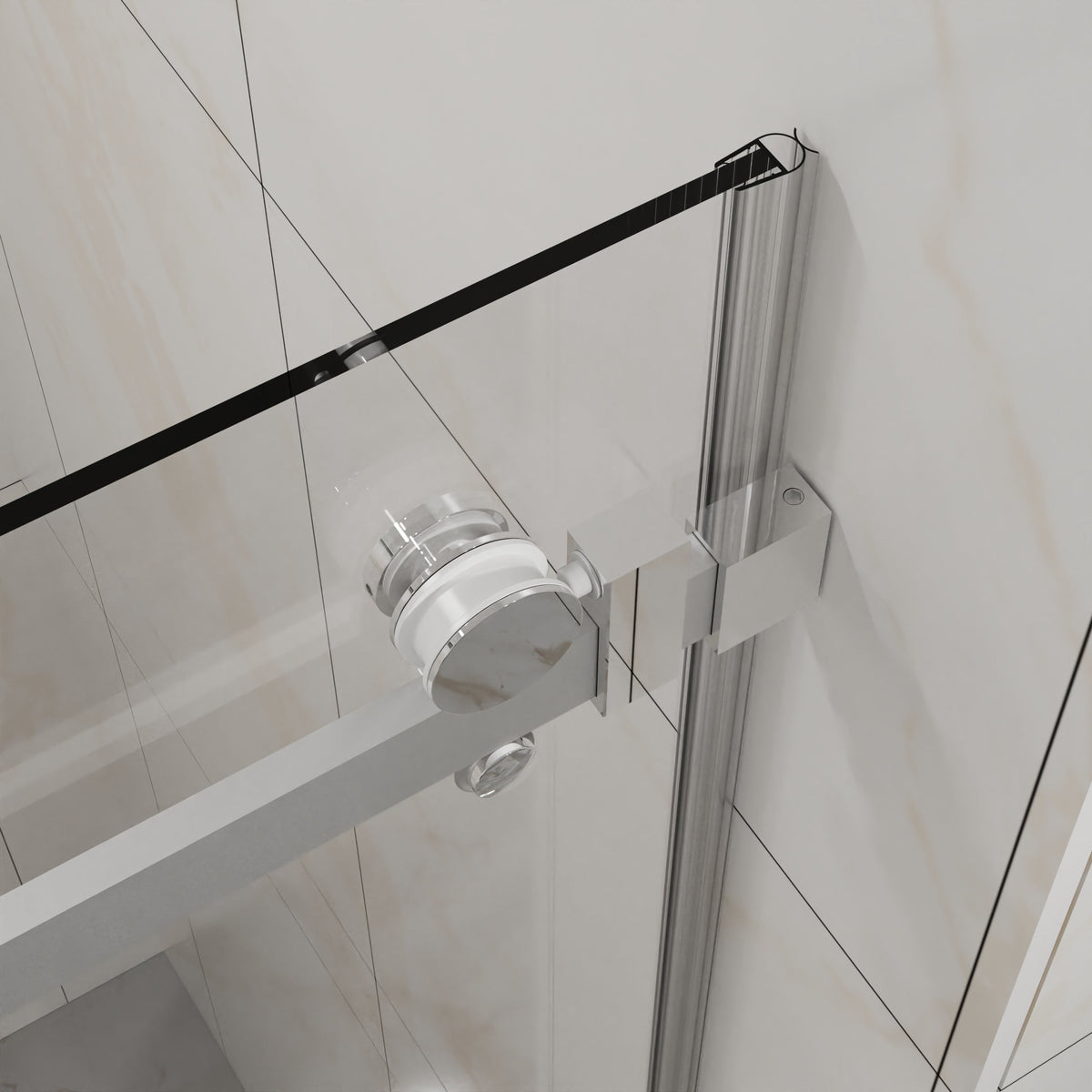 Goodyo Frameless Shower Door - 48" W x 72" H