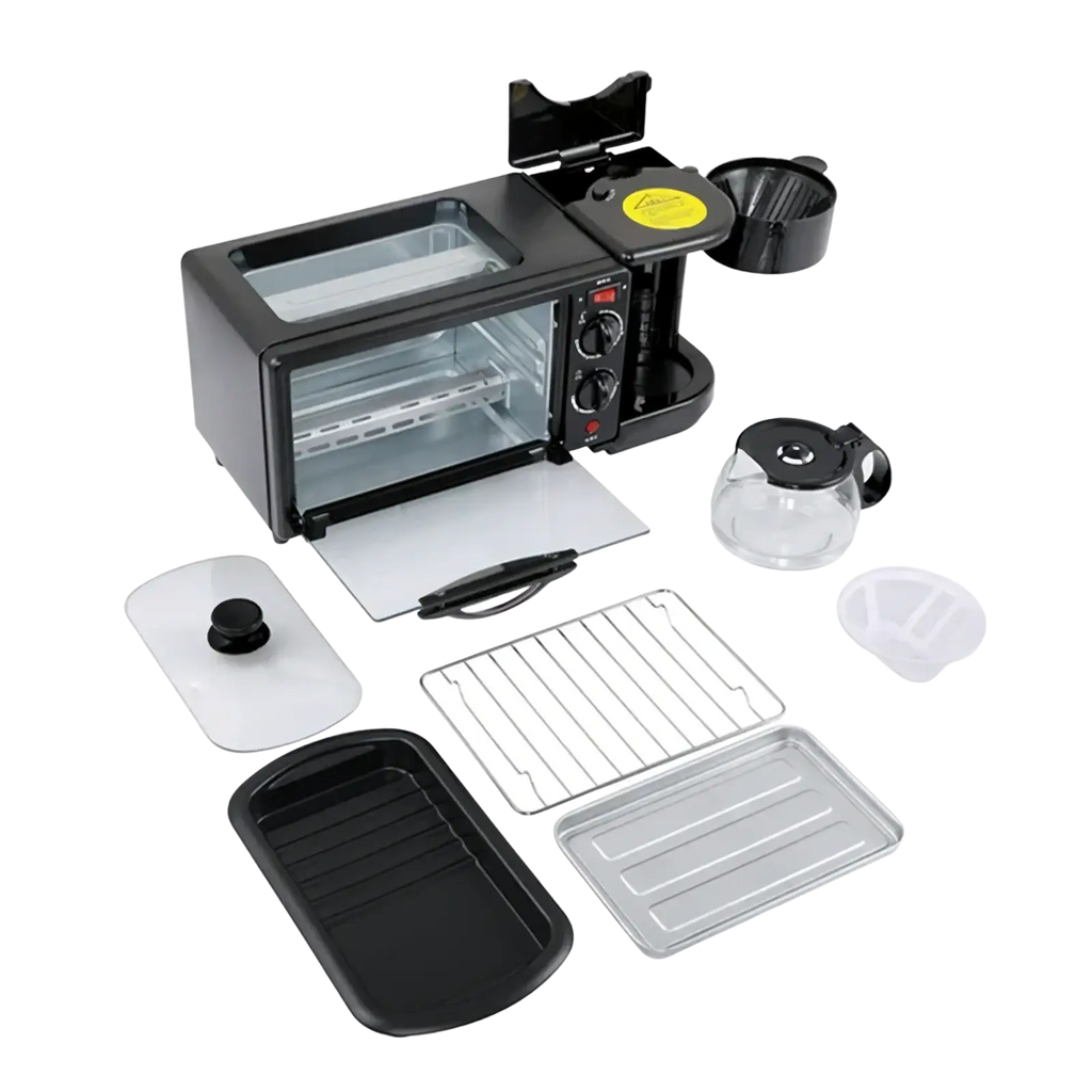 3 in 1 Breakfast Station Coffee Maker and Toaster Oven