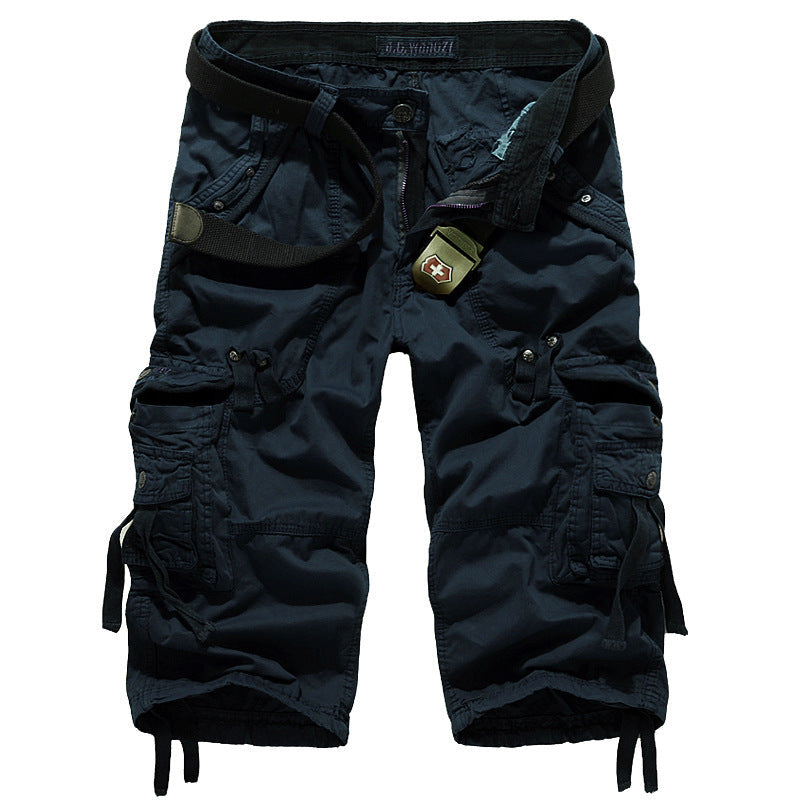 En MultiPocket Capri Pants Military Style Casual Cargo Pants, MultiColor