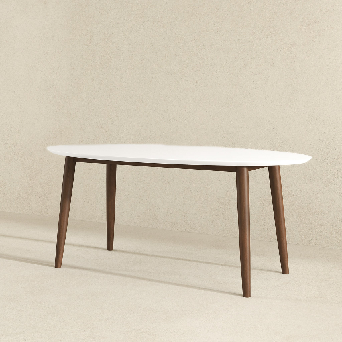 Ada Mid Century Modern Solid Wood Dining Table