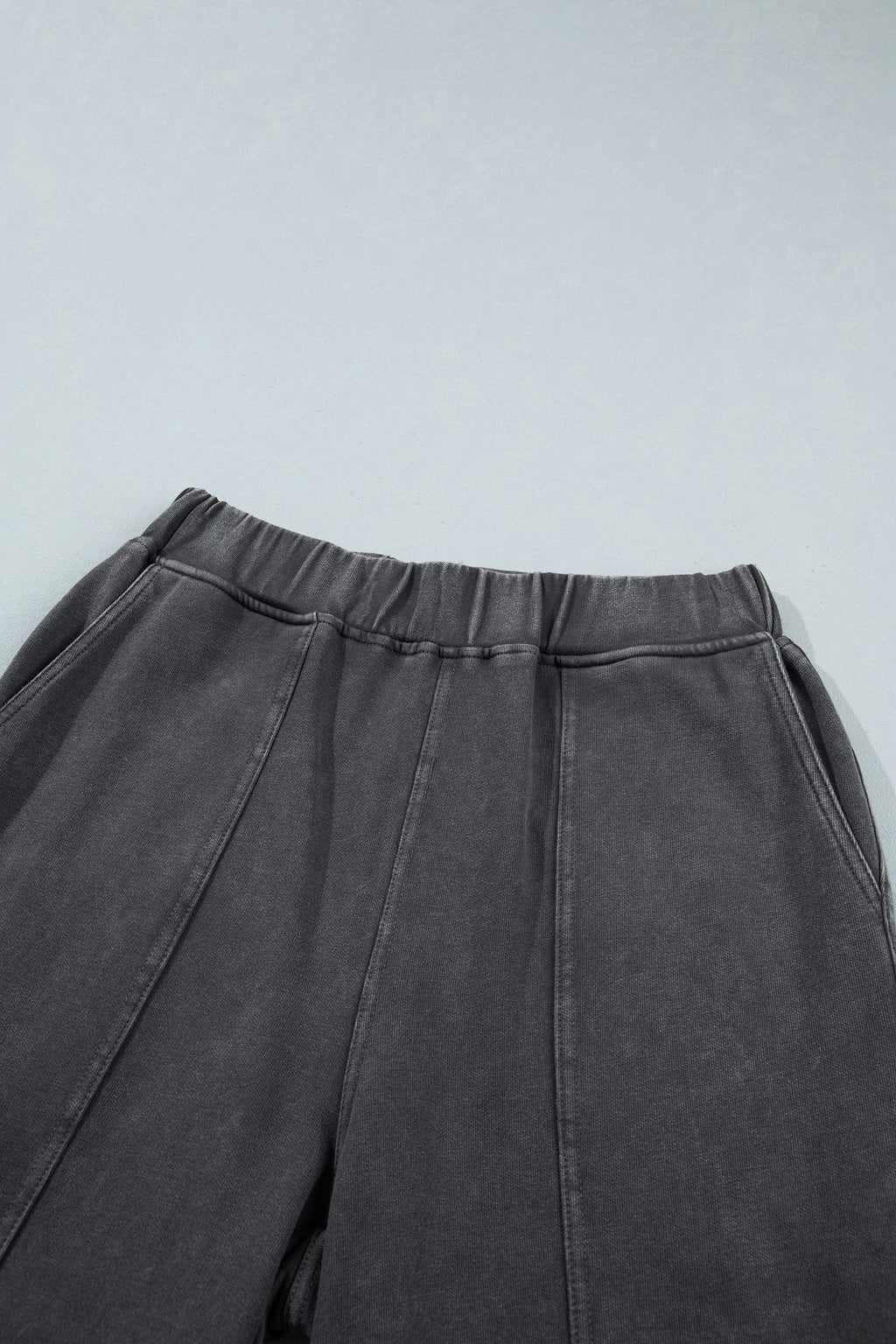 Lola Mineral Wash Seam Detail Elastic Waist Barrel Pants
