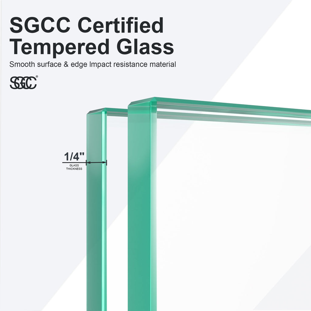 56"-60"W*60" H Semi-Frameless Double Sliding Shower Door