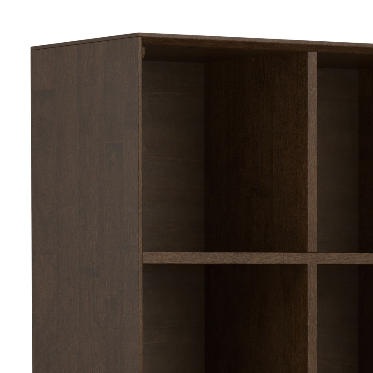 Walnut Brown Cube Organizer Bookcase with Drawers - 9 Cubes