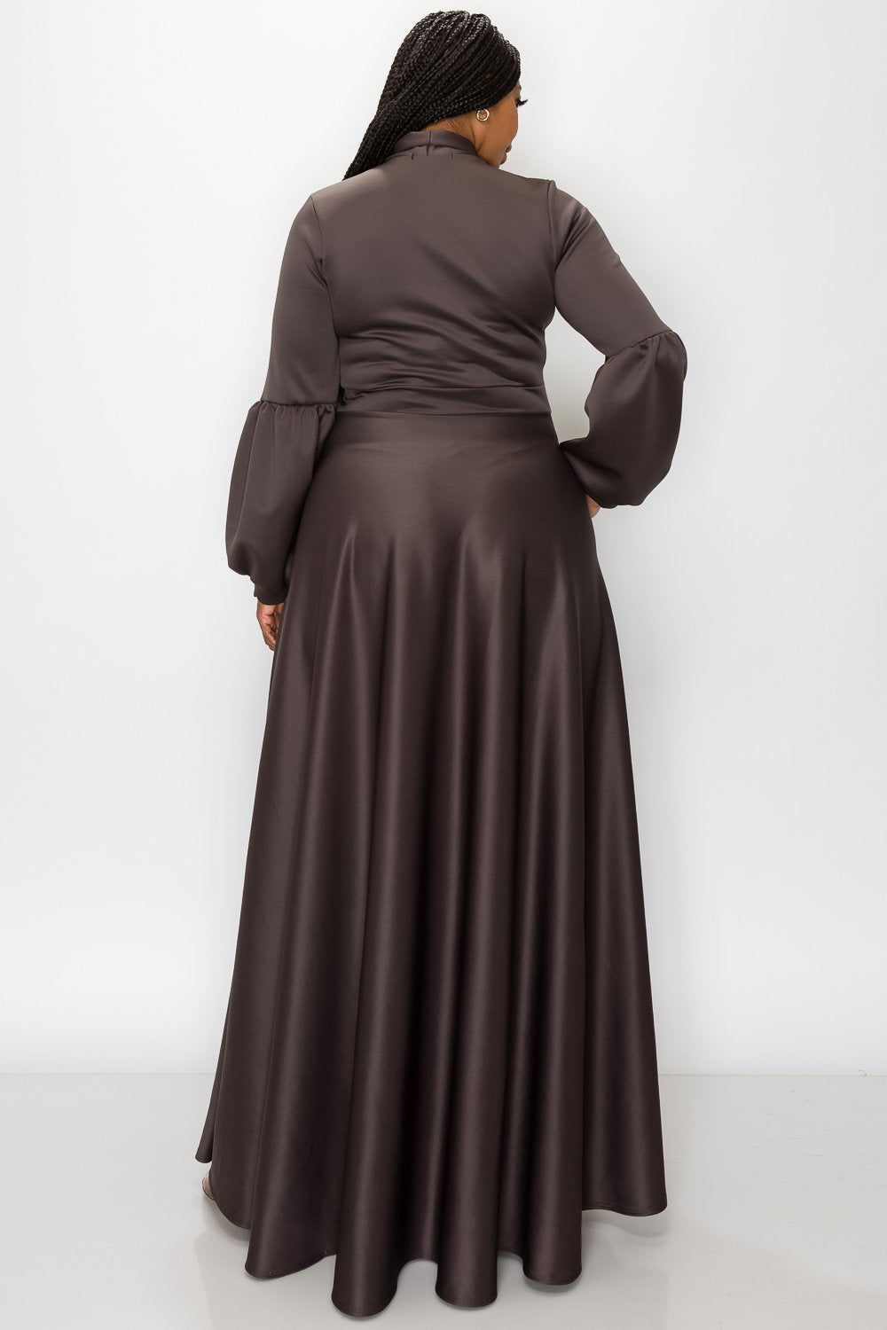 Bella Donna Dress with Ribbon and Bishop Sleeves