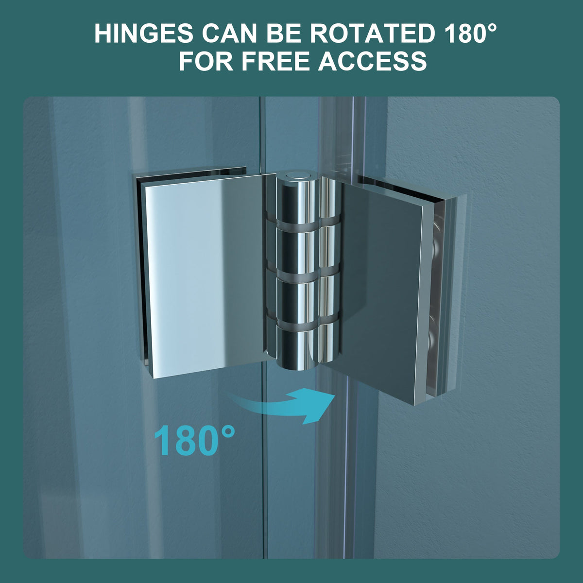 32"W x 72"H Fold Frameless Shower Door with Tempered Glass