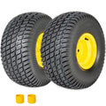 Set of 2 20x10.00-8 Lawn Mower Tires and Wheel Assembly