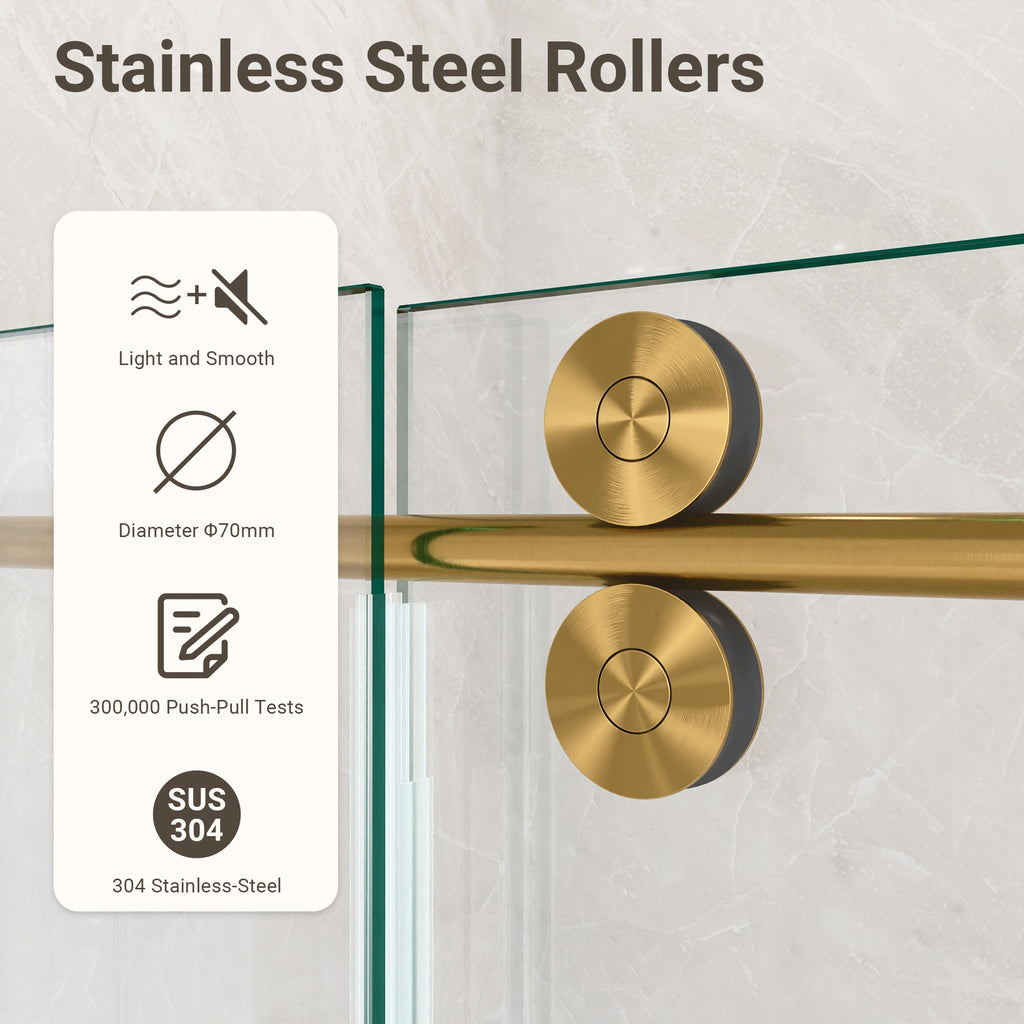 Frameless Single Sliding Shower Door