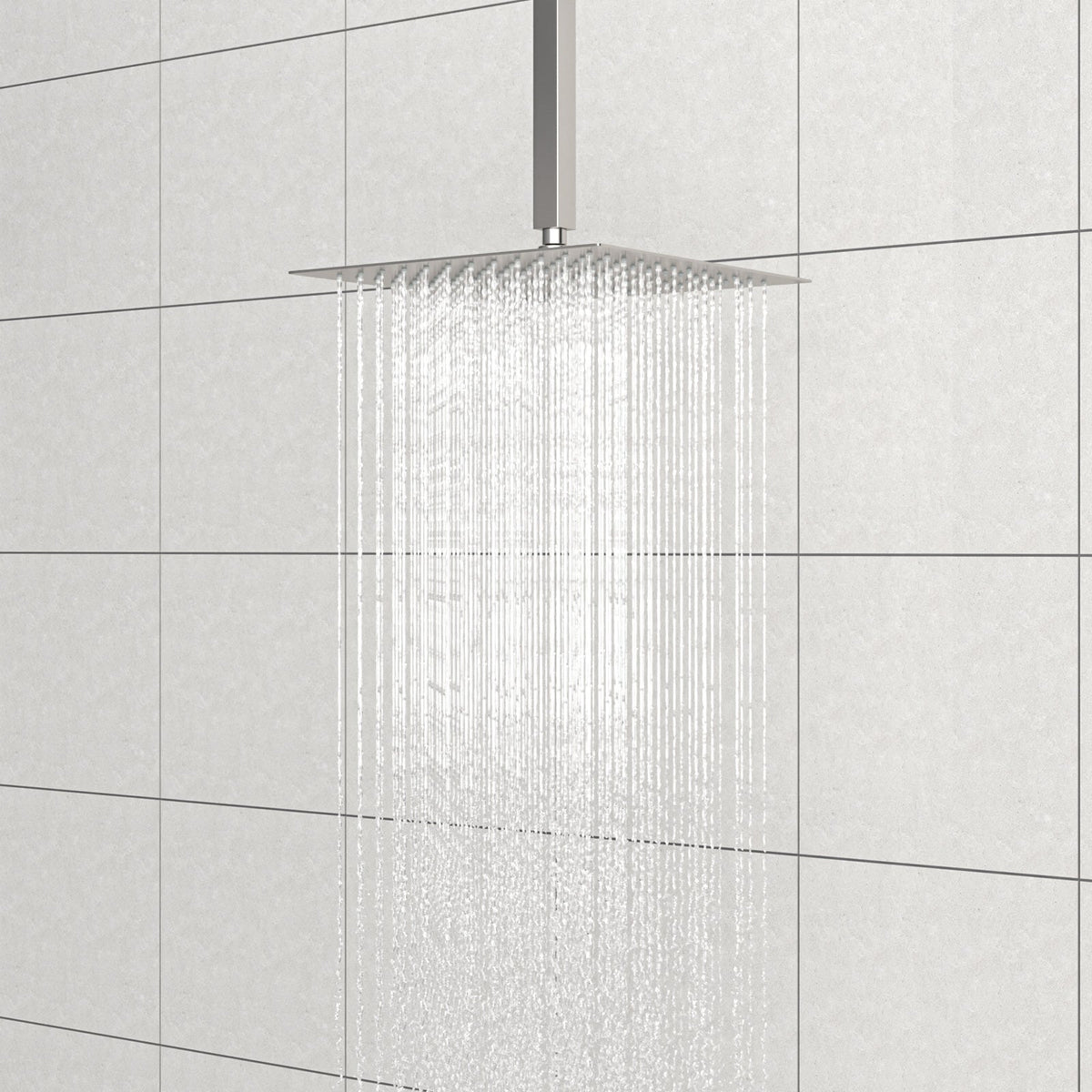 8" Ceiling Mounted Shower Arm with Flange in Brushed Nickel