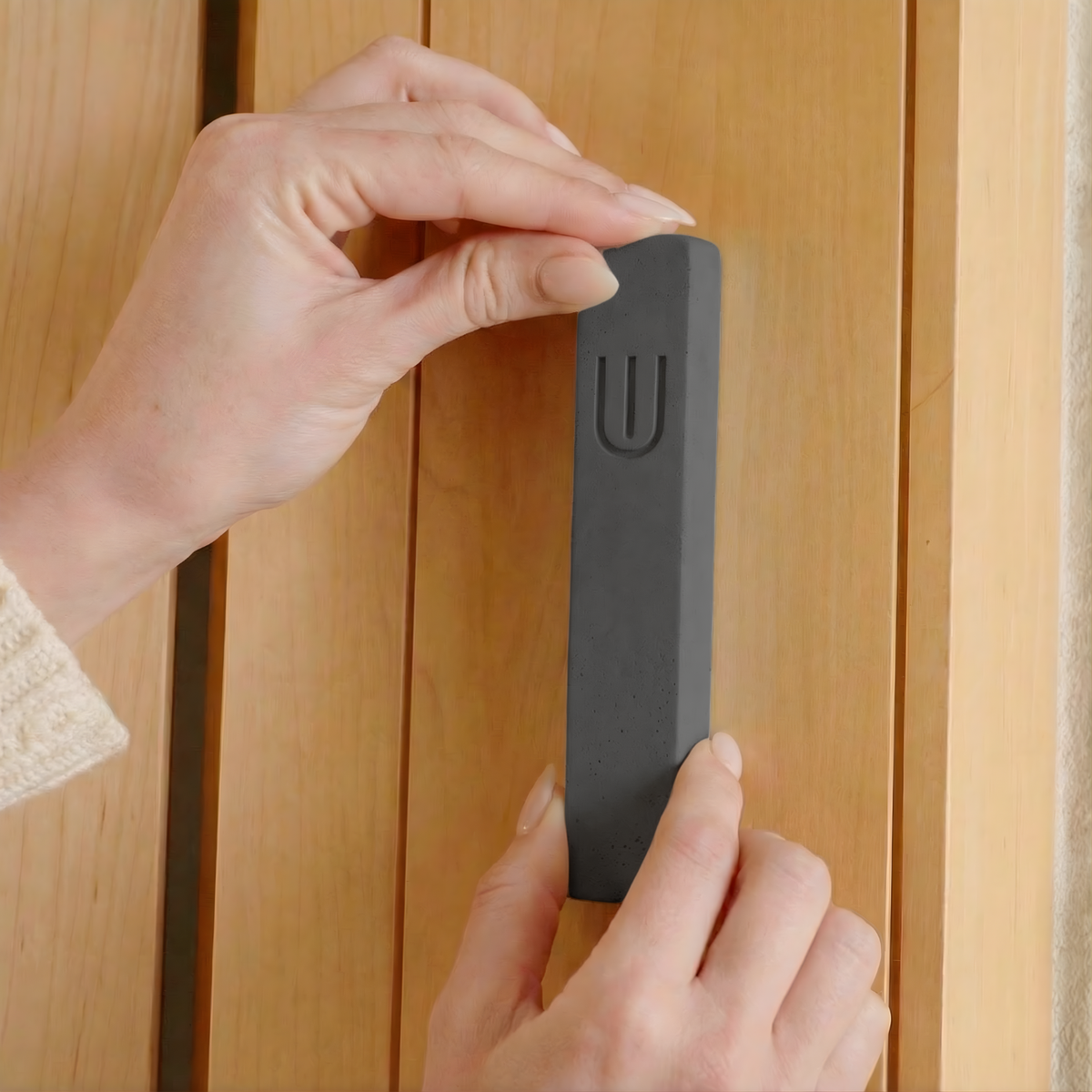Elegant Black Concrete Mezuzah Case | Timeless