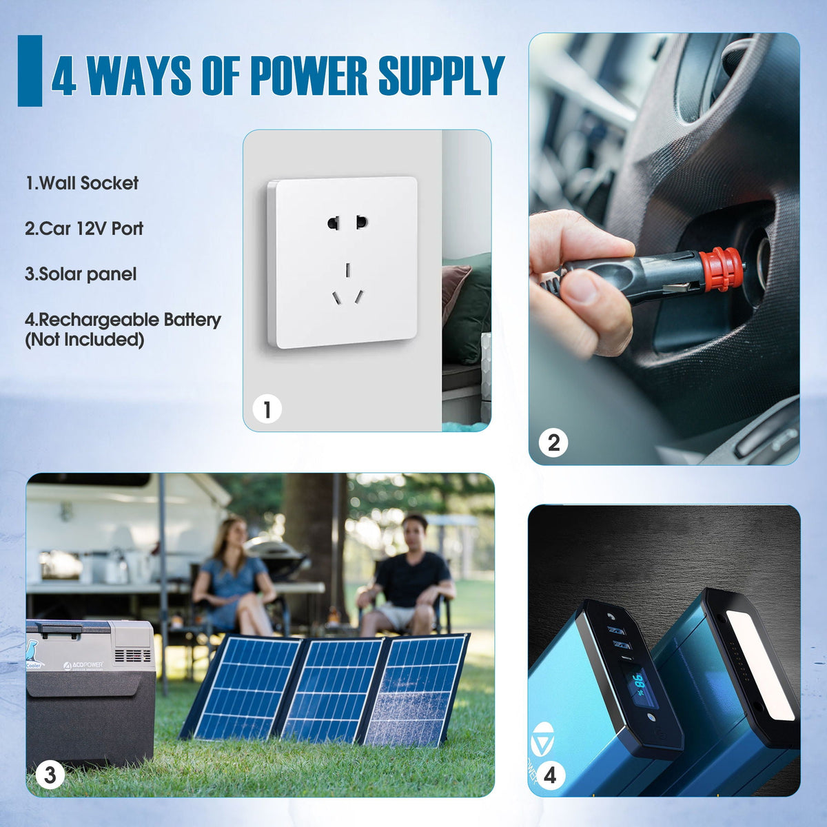 Portable Freezer with App Control and Off-Road Wheels