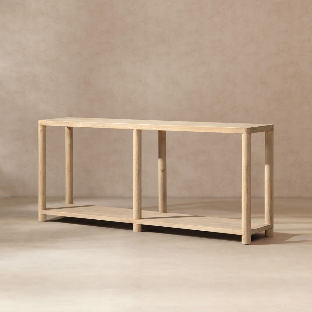 Milo - Console Table With Lower Shelf - Natural