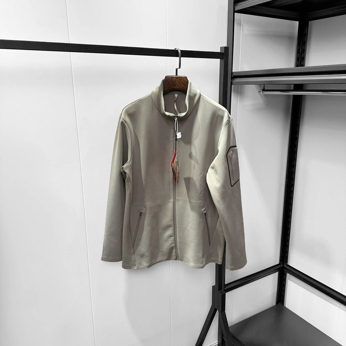 Men's Seamless Bonded Zip Up Jacket High Density Knit Stand Collar Casual Light Business Outerwear Slim Athletic Windbreaker For Spring Autumn