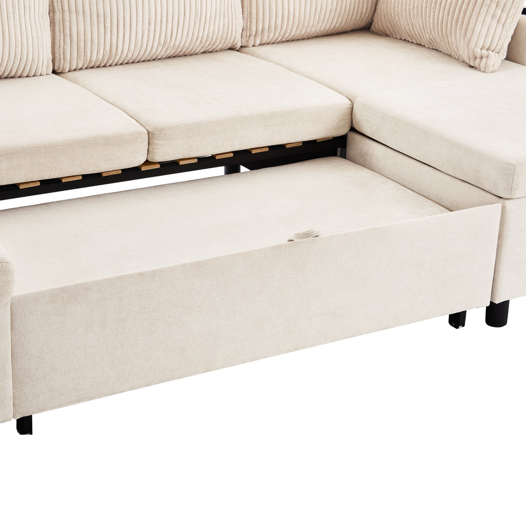 113.4" Sectional Sofa Pull-out Sofa Bed