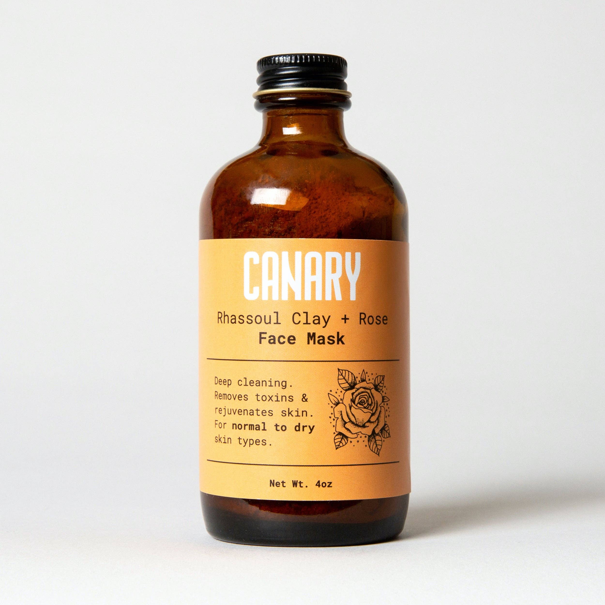 Canary Clean Products - Rhassoul Clay + Rose Face Mask