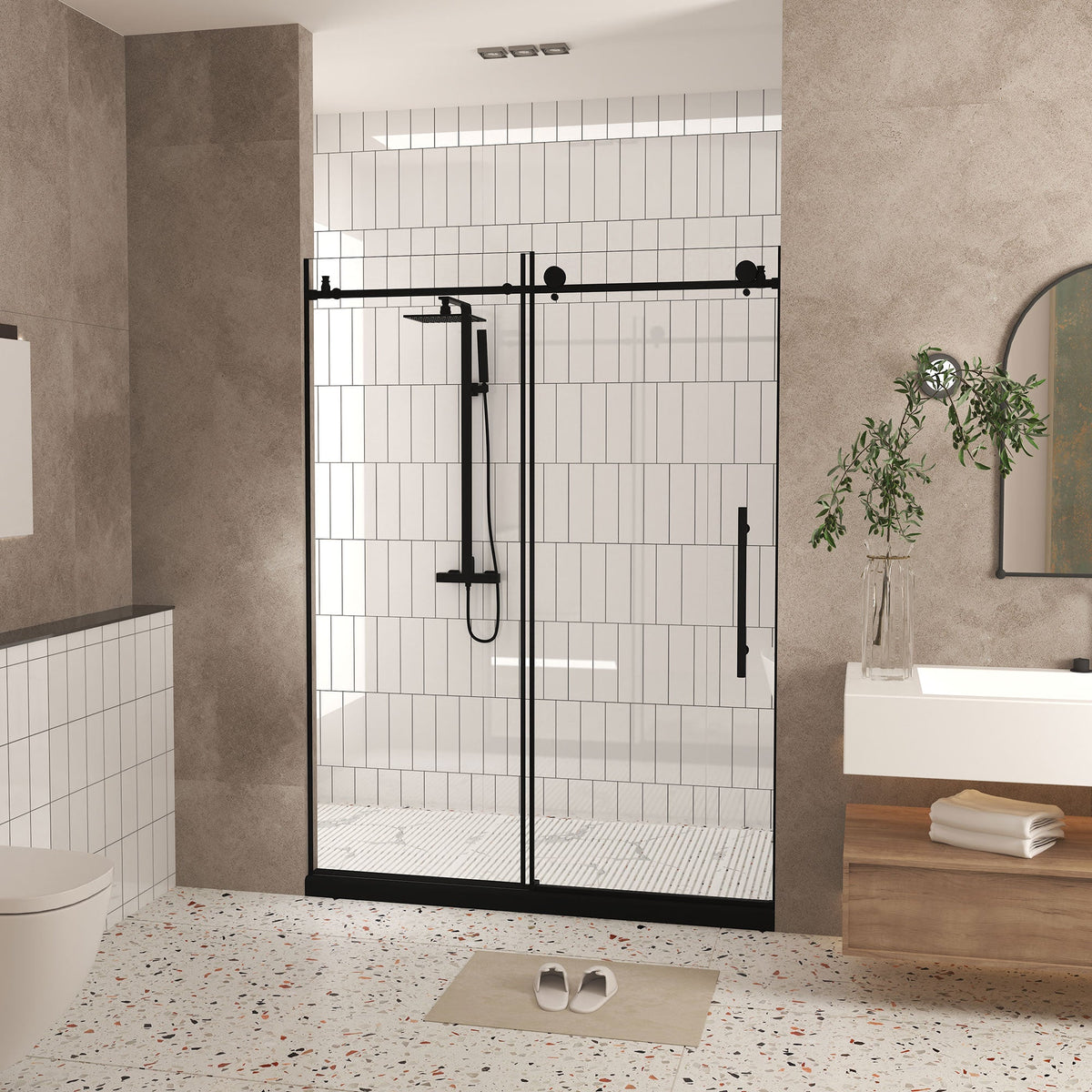Frameless Shower Door 44-48" W x 76" H
