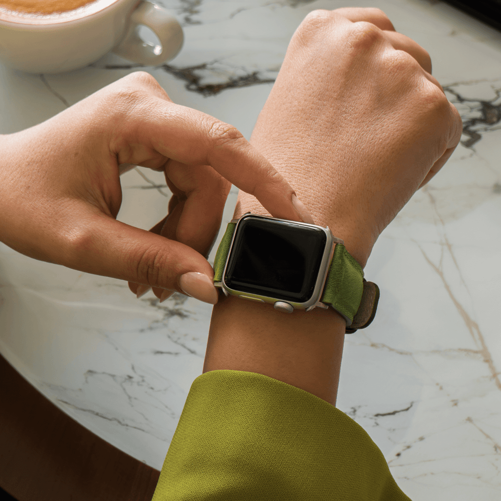 Luxury Double Wrap Purple Leather Apple Watch Band - San Diego