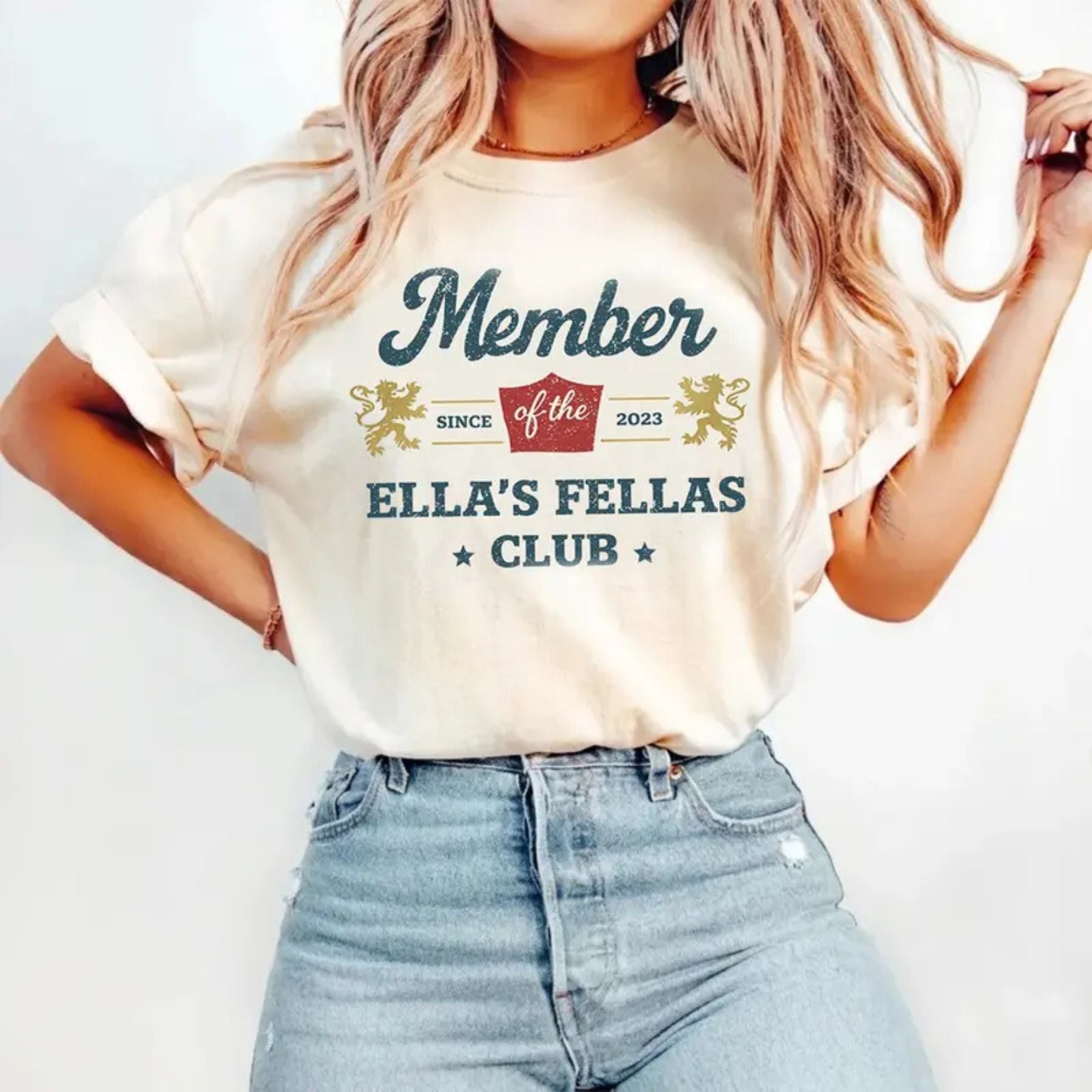 "Ellas Fellas Club" Western T-Shirt – Country Concert Graphic Tee, Premium 100% Cotton Rodeo Style Top, Made in USA