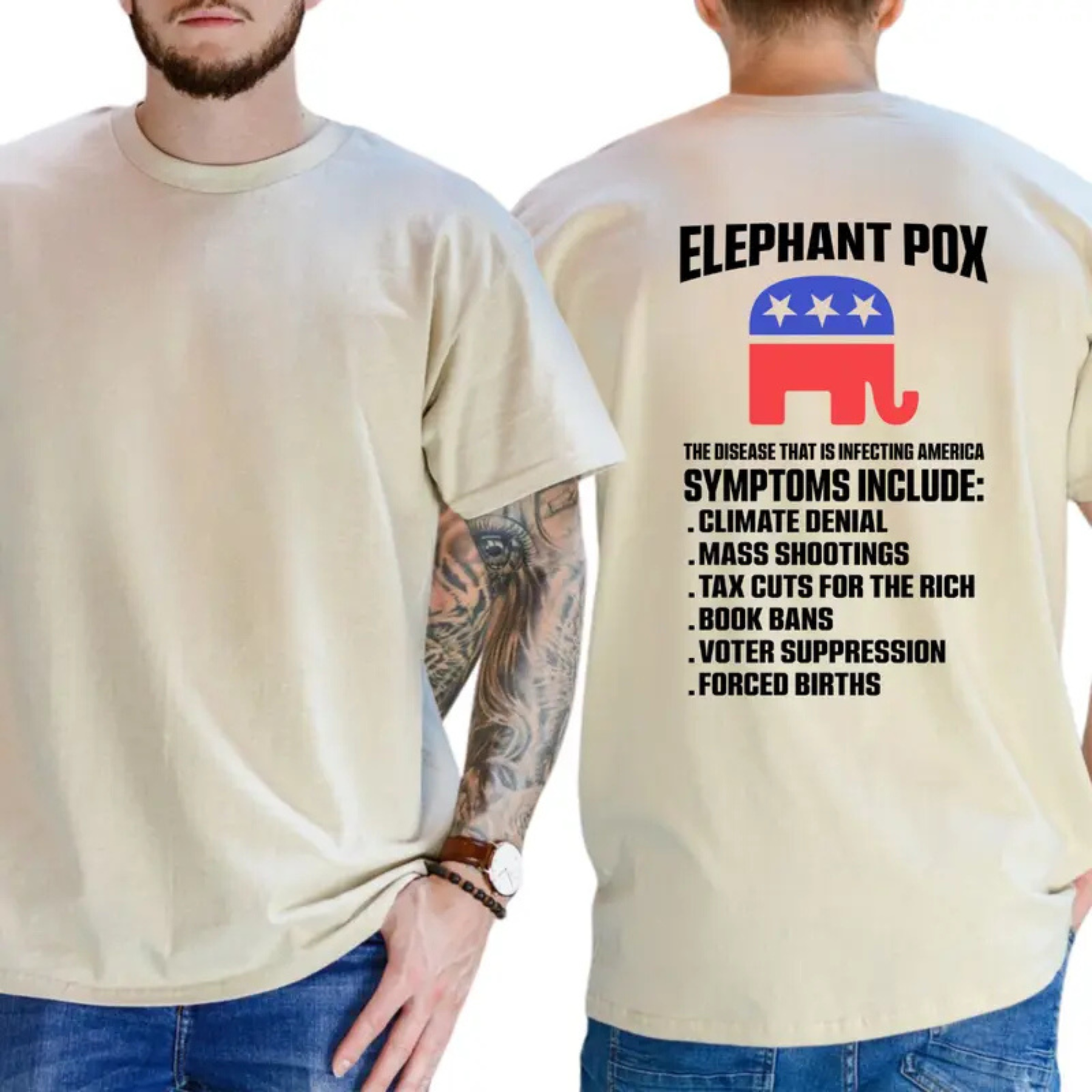 "Elephant Pox" Funny Political T-Shirt