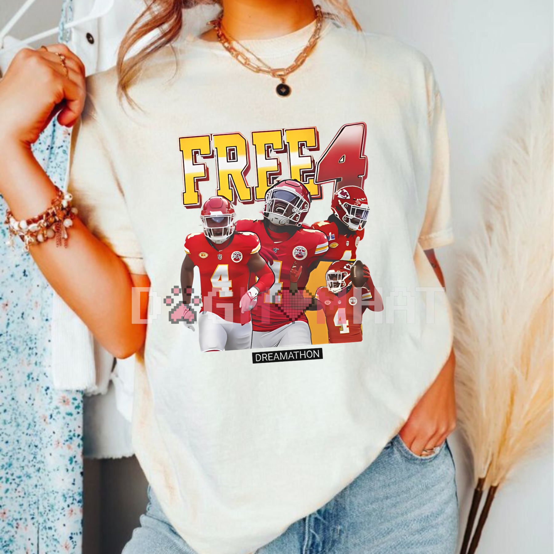 "Free 4 Dreamathon" T-Shirt – Inspirational Support Apparel, Community Tee