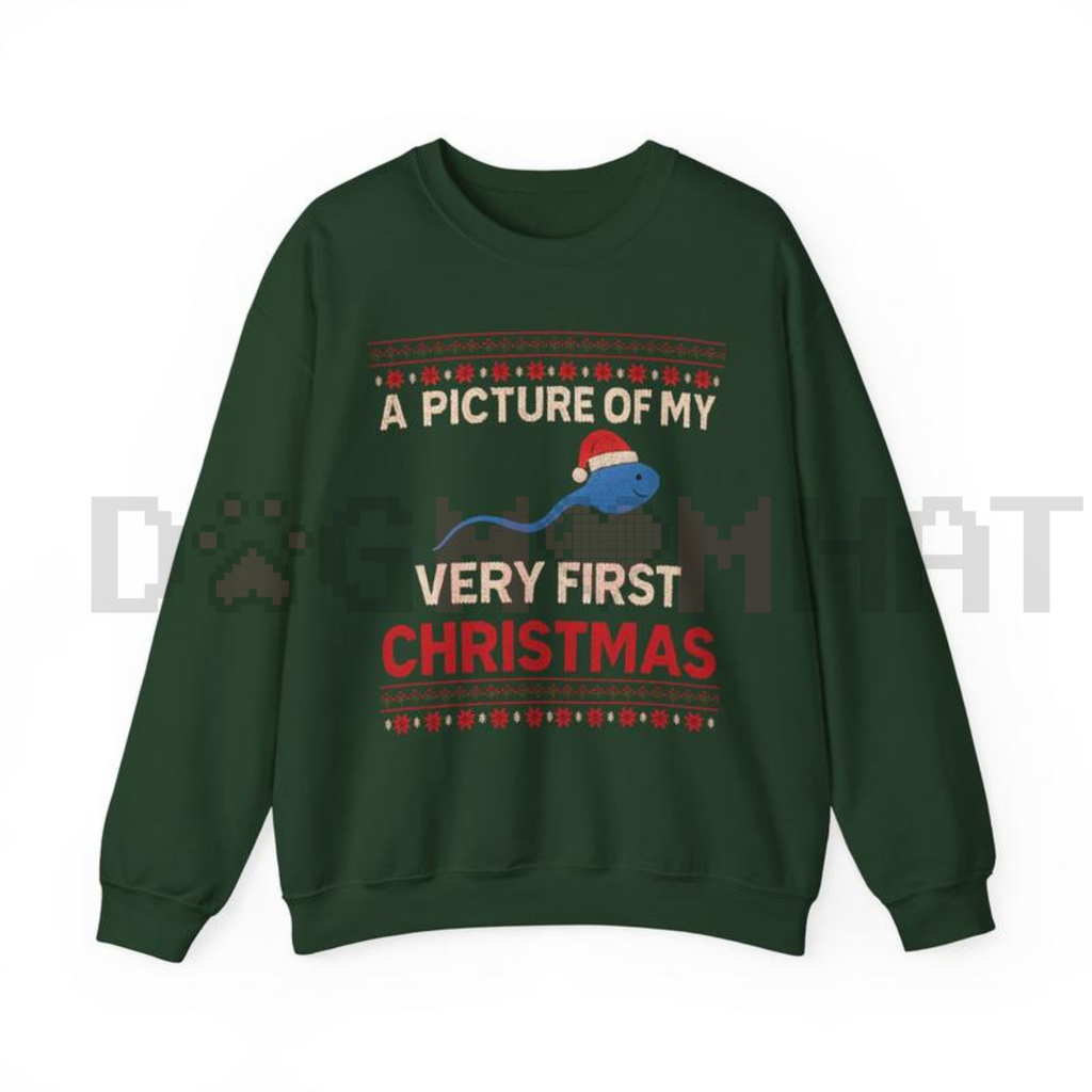 "A Picture Of My Very First Christmas" Unisex Crewneck Sweatshirt