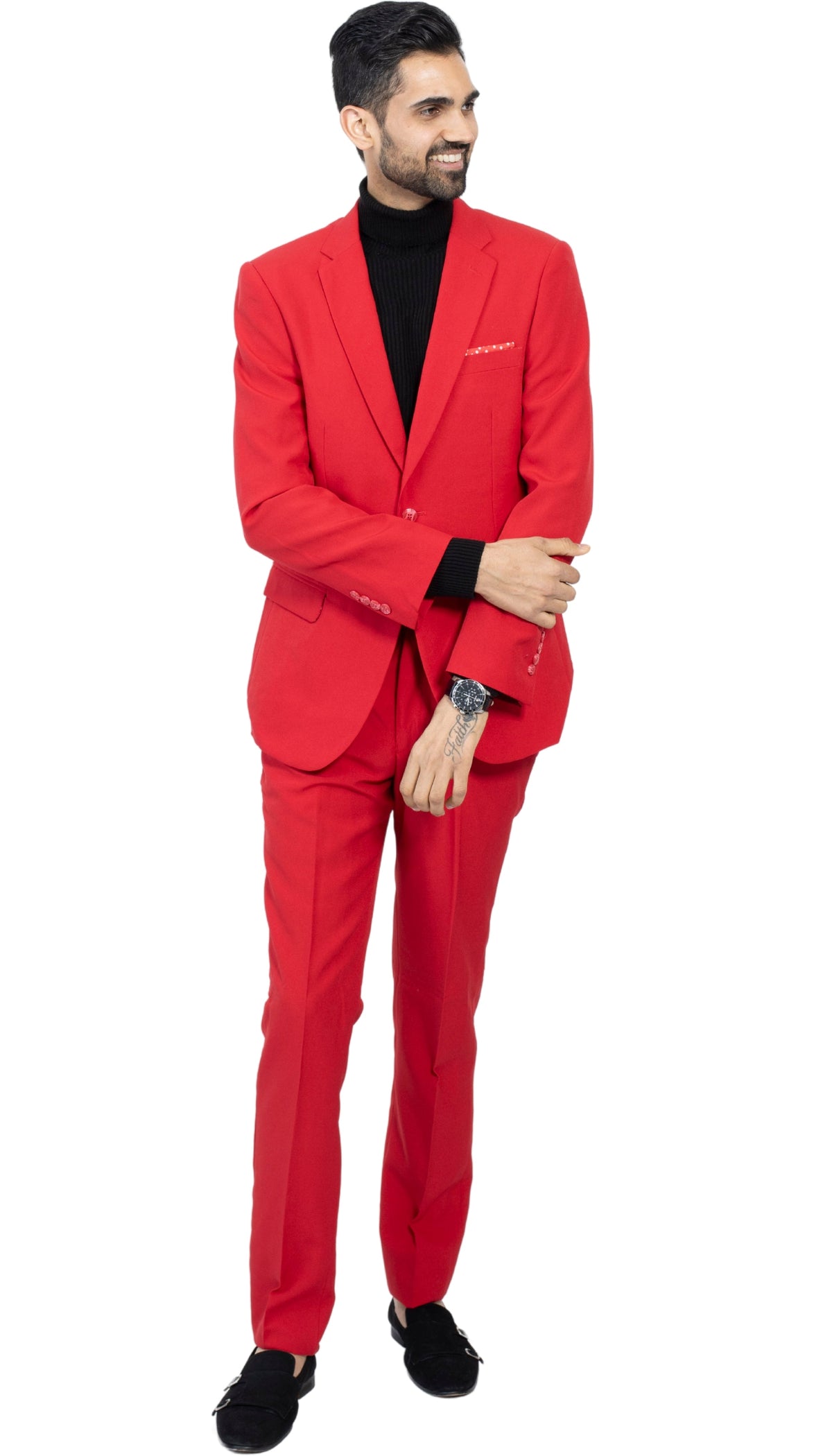 Paul Lorenzo Men's Red Slim Fit Men's Blazer