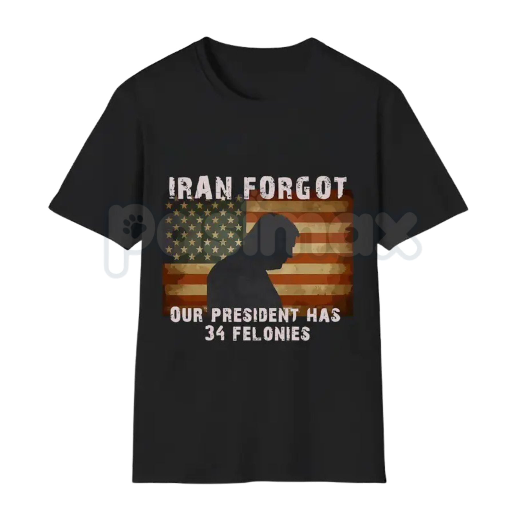 "FORGOT OUR PRESIDENT, Has 34 Felonies" T-Shirt - Funny Political Satire Graphic Tee, Premium 100% Cotton Patriotic Humor Shirt, Bold Sarcastic Election Year Top, Modern Redacted Text Statement Apparel, Soft Lived-In Anti-Establishment Gift