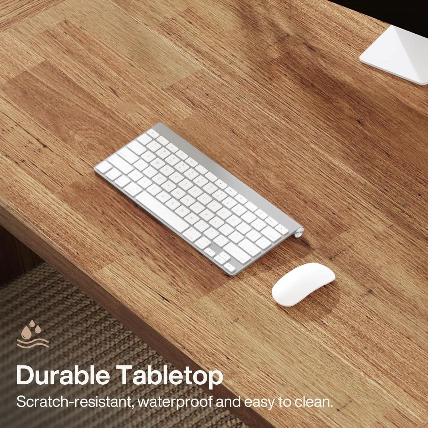 Walnut 70 Inch Executive Desk For Home Office Workspace