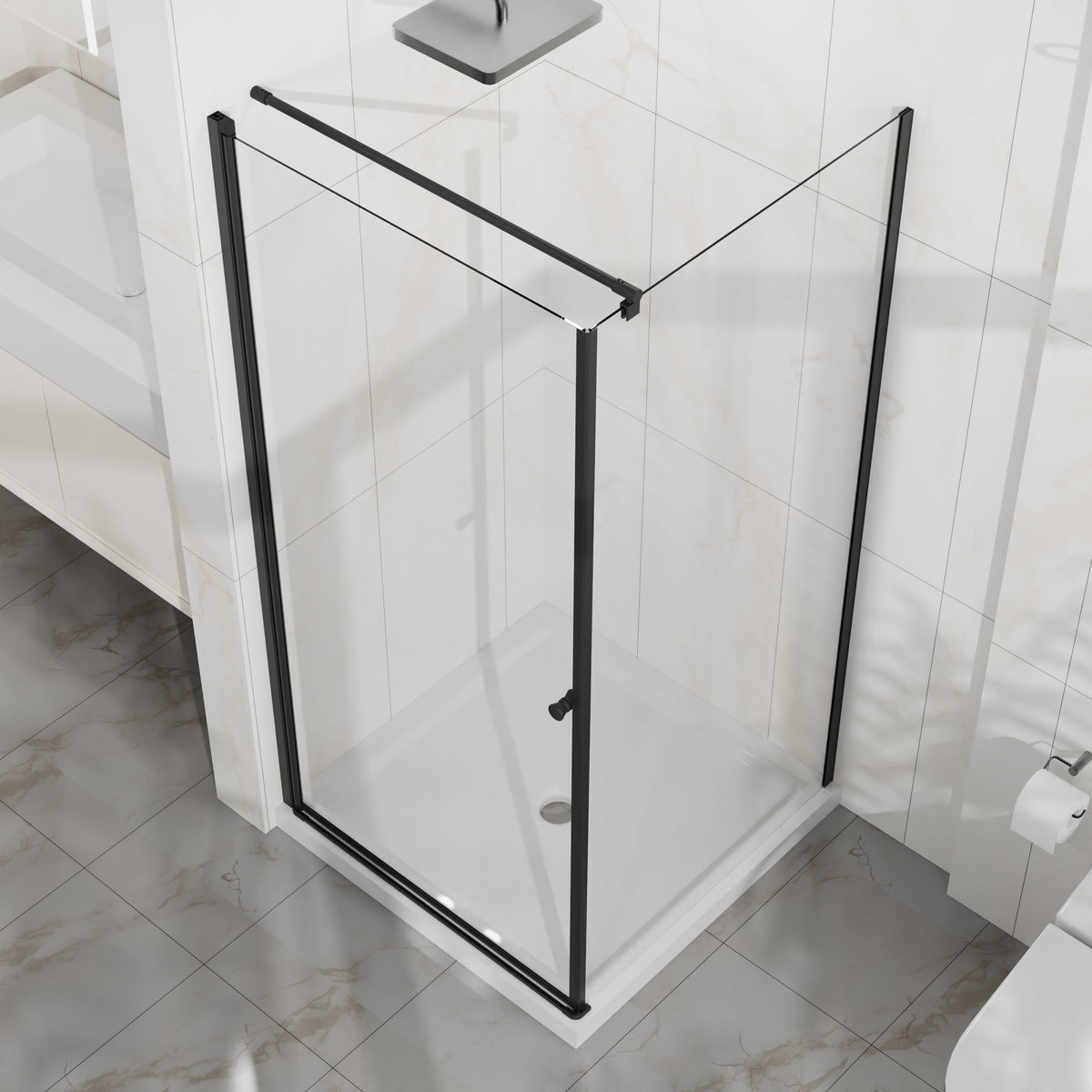 Goodyo Shower Enclosure Frameless 36 in. D x 36 in. W x 72 in. H