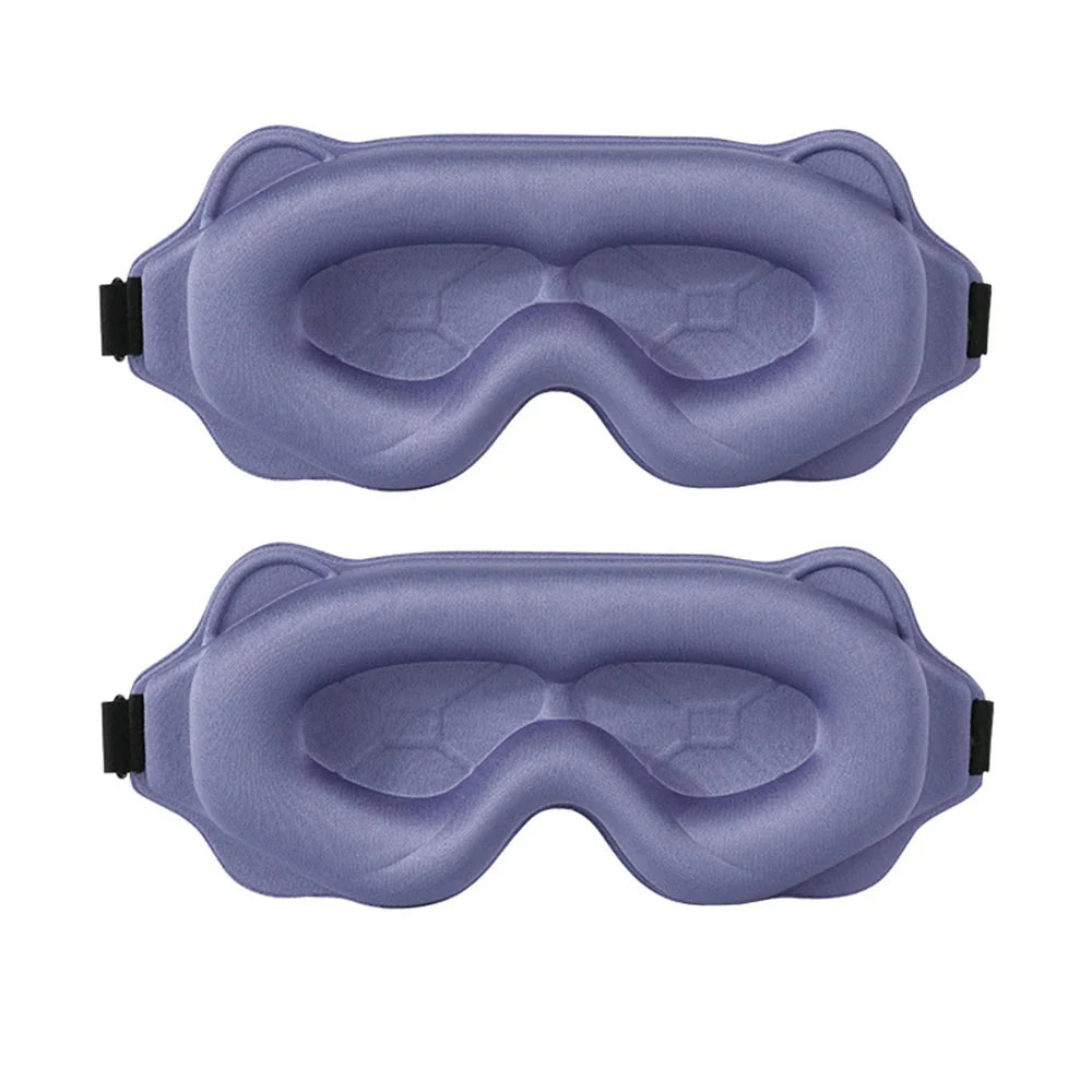 3D Contoured Sleep Mask | Breathable Light-Blocking Eyeshade for Travel