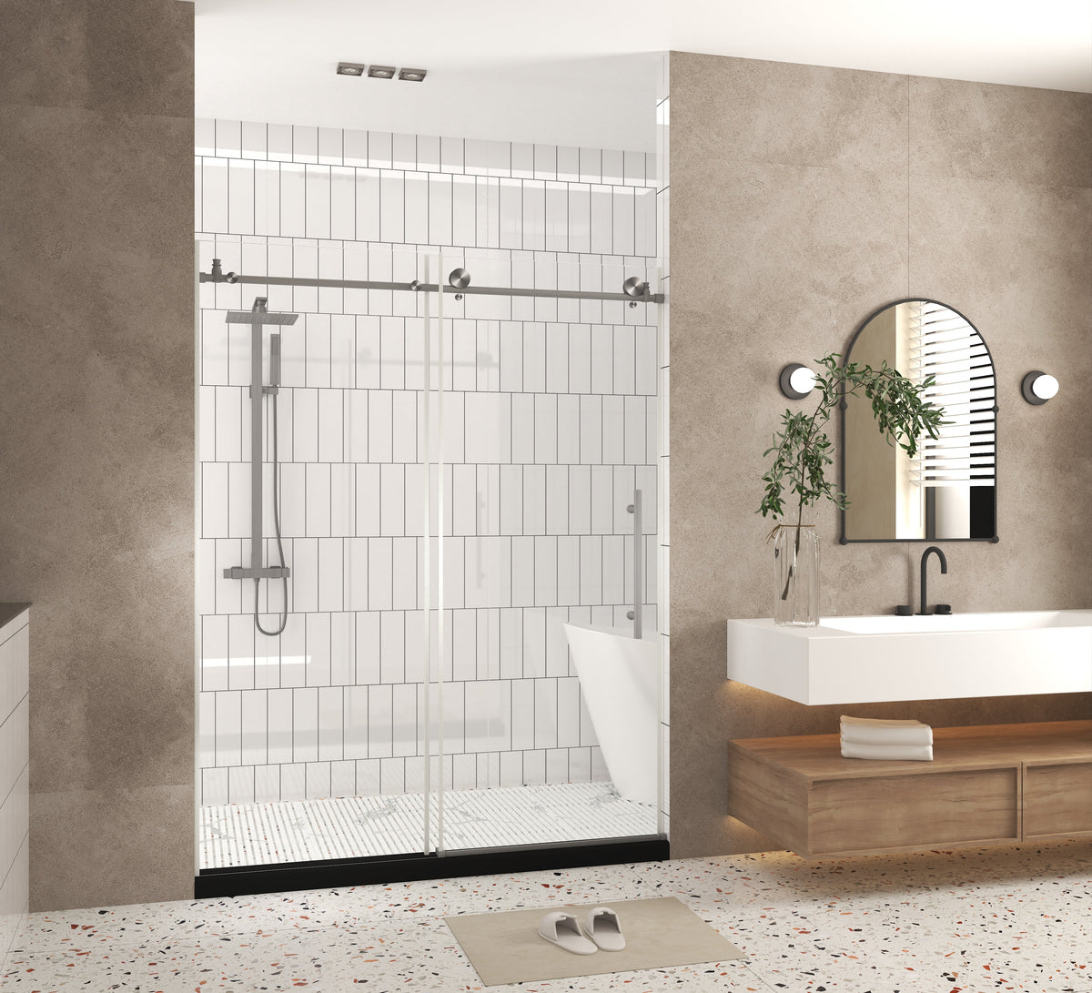 Frameless Shower Door 44-48"W x 76"H