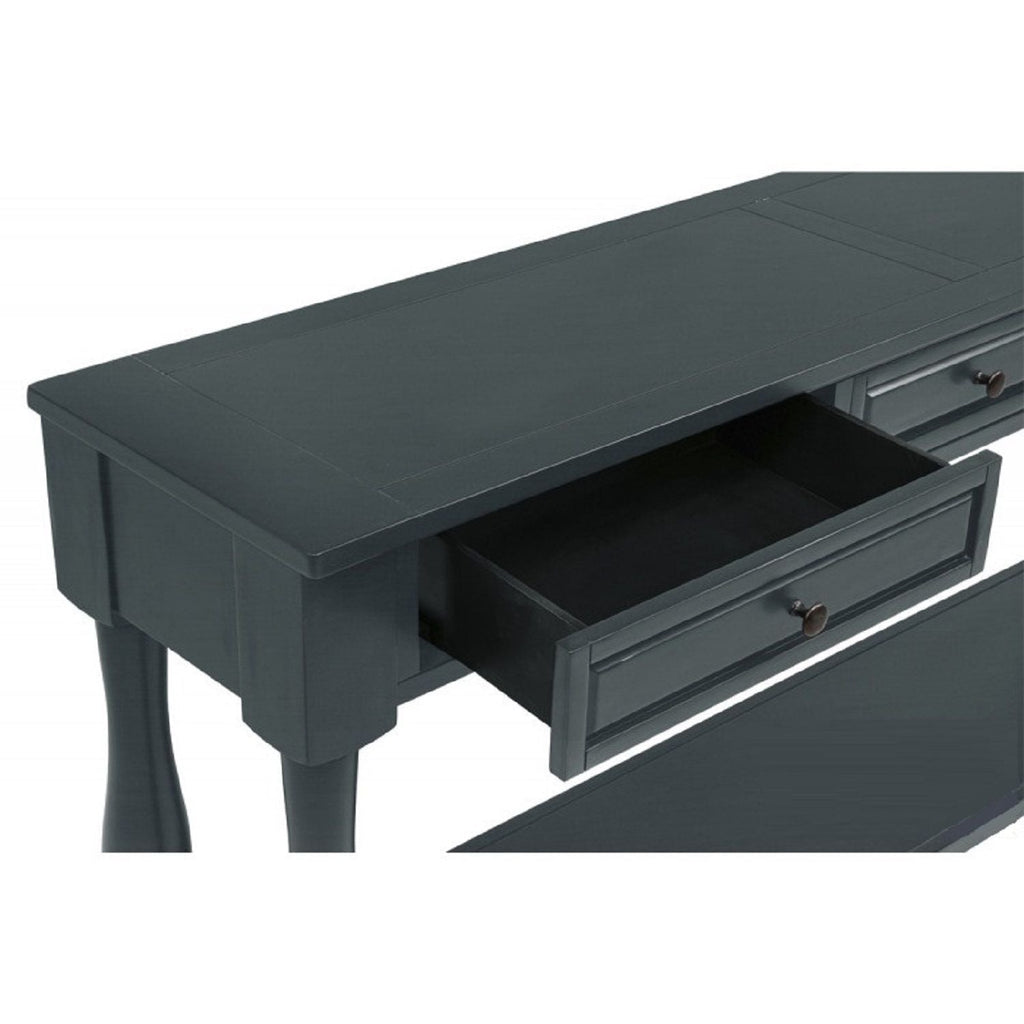 Long Console Table With Drawers And Shelf