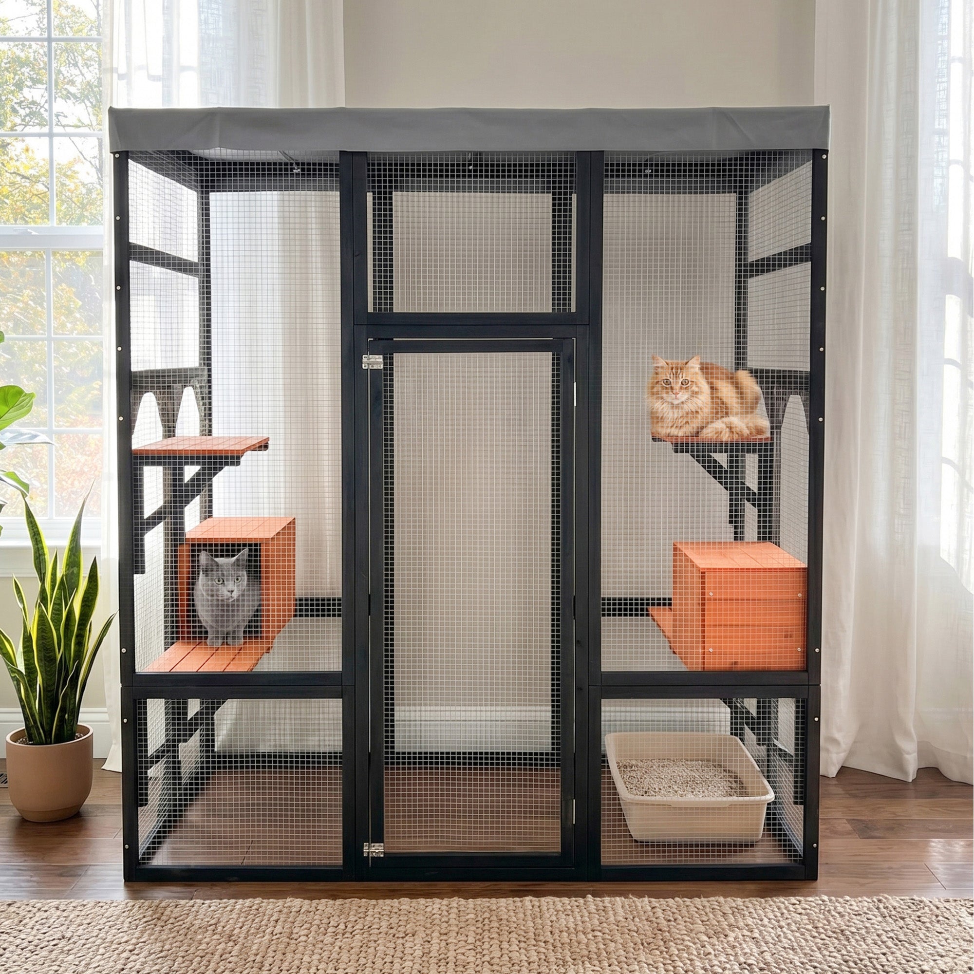 Premium Solid Wood Pet Enclosure