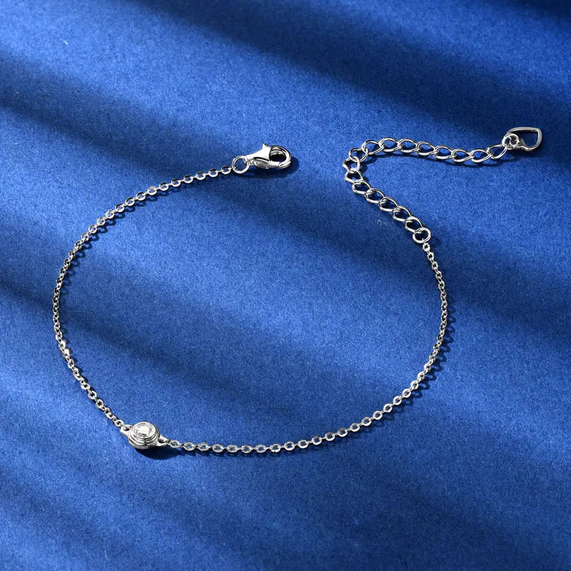 Bezel Moissanite Necklace, Bracelet & Stud Earring Set