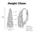 Graduated Four-Stone Moissanite Leverback Earrings