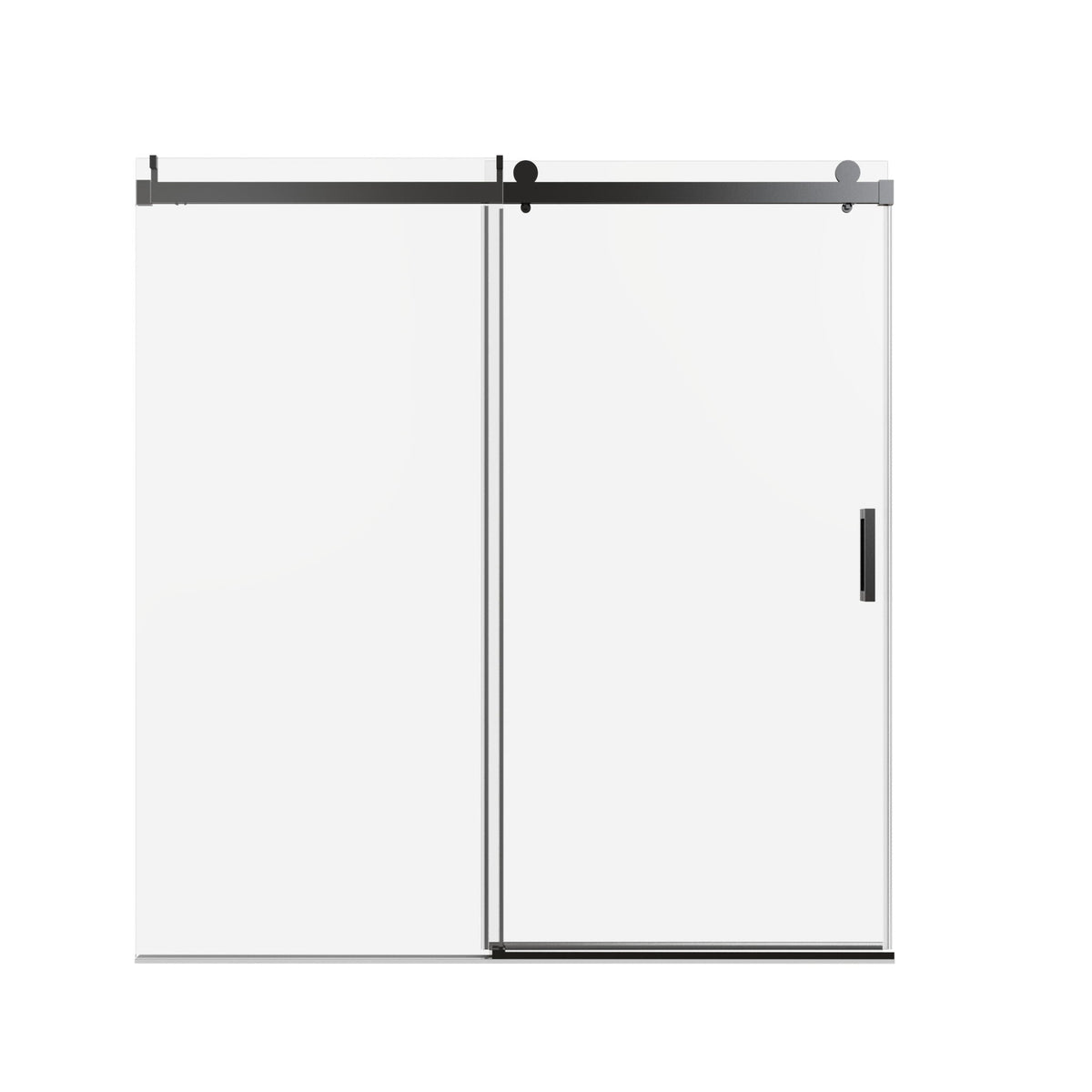 Frameless Sliding Shower Door With Soft- Close, 3 / 8" Tempered Glass