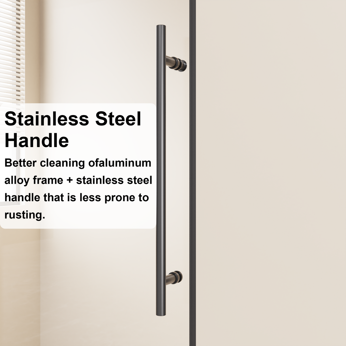Frameless Shower Door with Zinc Roller Rail System