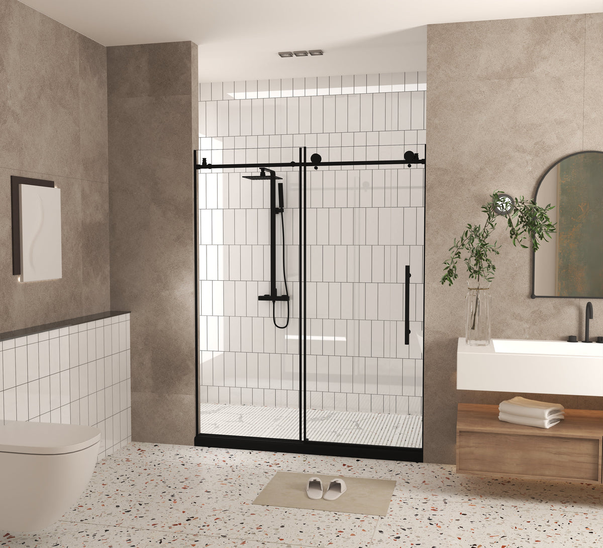 Frameless Shower Door 44-48" W x 76" H