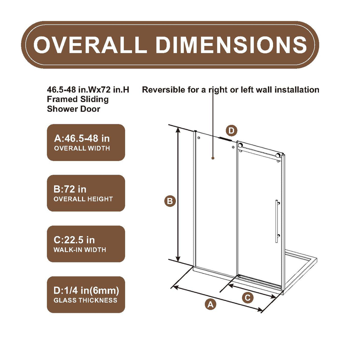 Frameless Shower Door with Zinc Roller Rail System