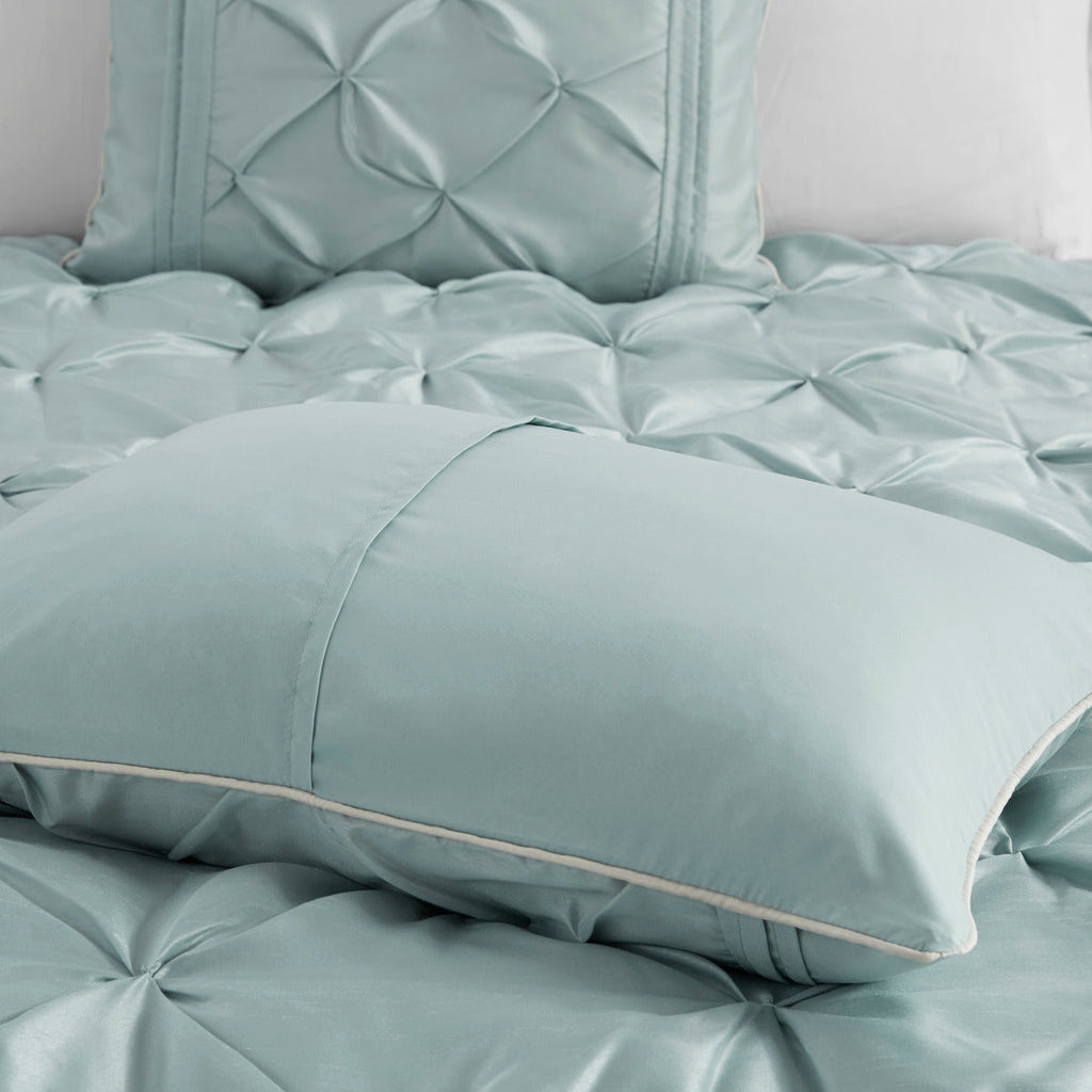 7 Piece Tufted Comforter Set Seafoam California King