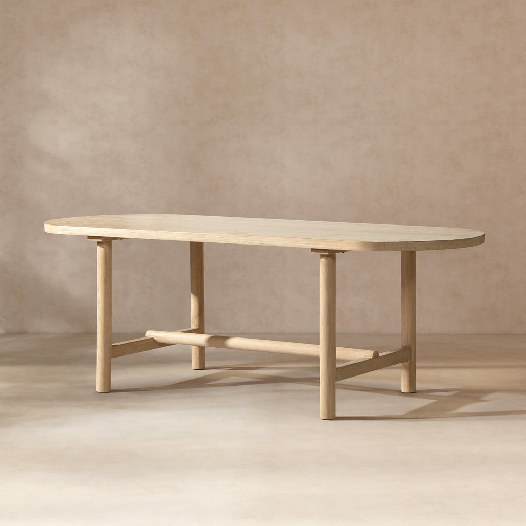 Milo 85" 8-Seat Oval Reclaimed Wood Dining Table