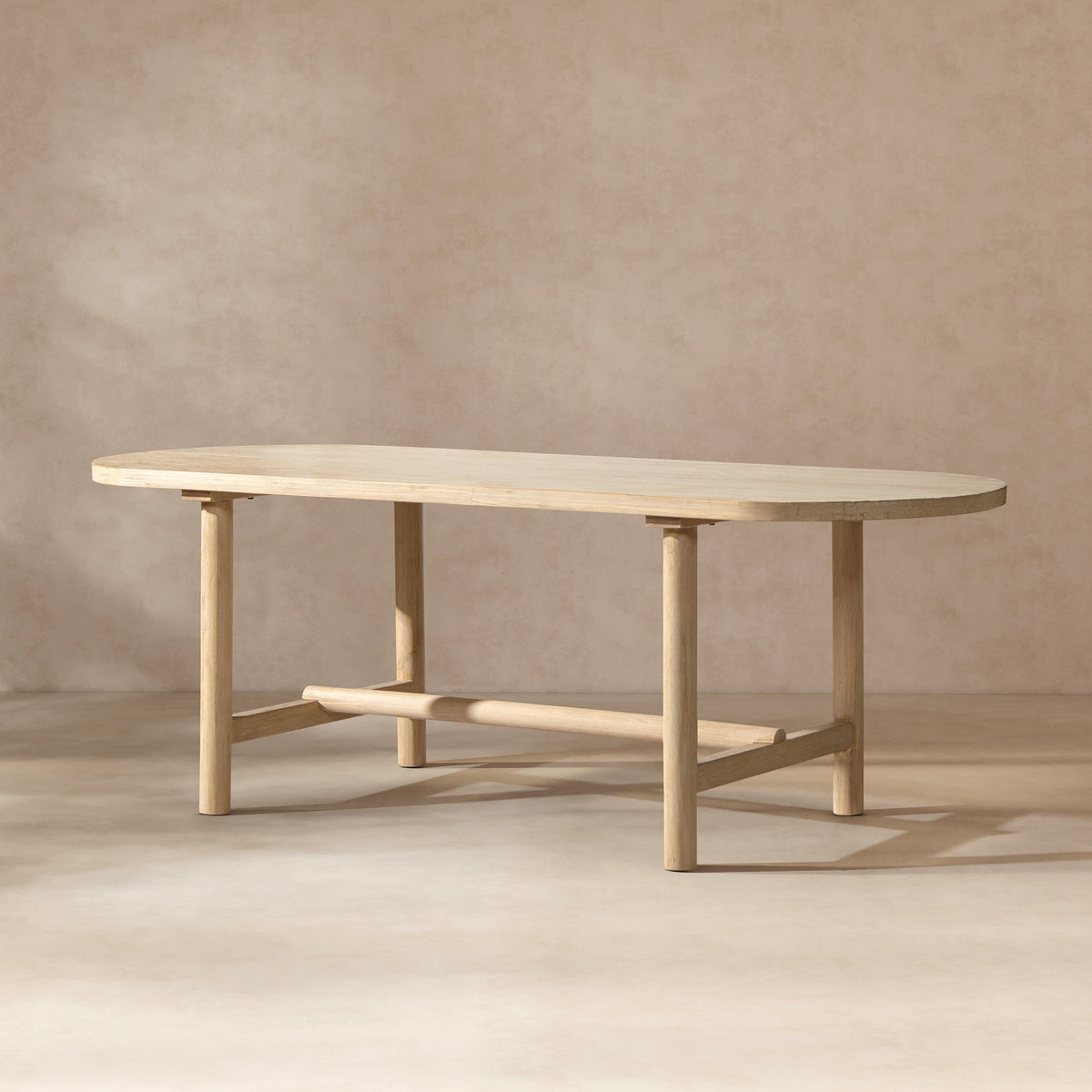 Milo 85" 8-Seat Oval Reclaimed Wood Dining Table