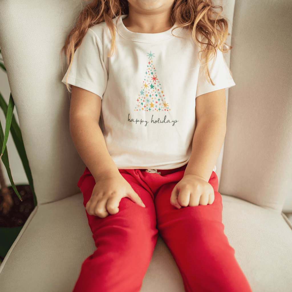 graphic tee | happy holidays tree