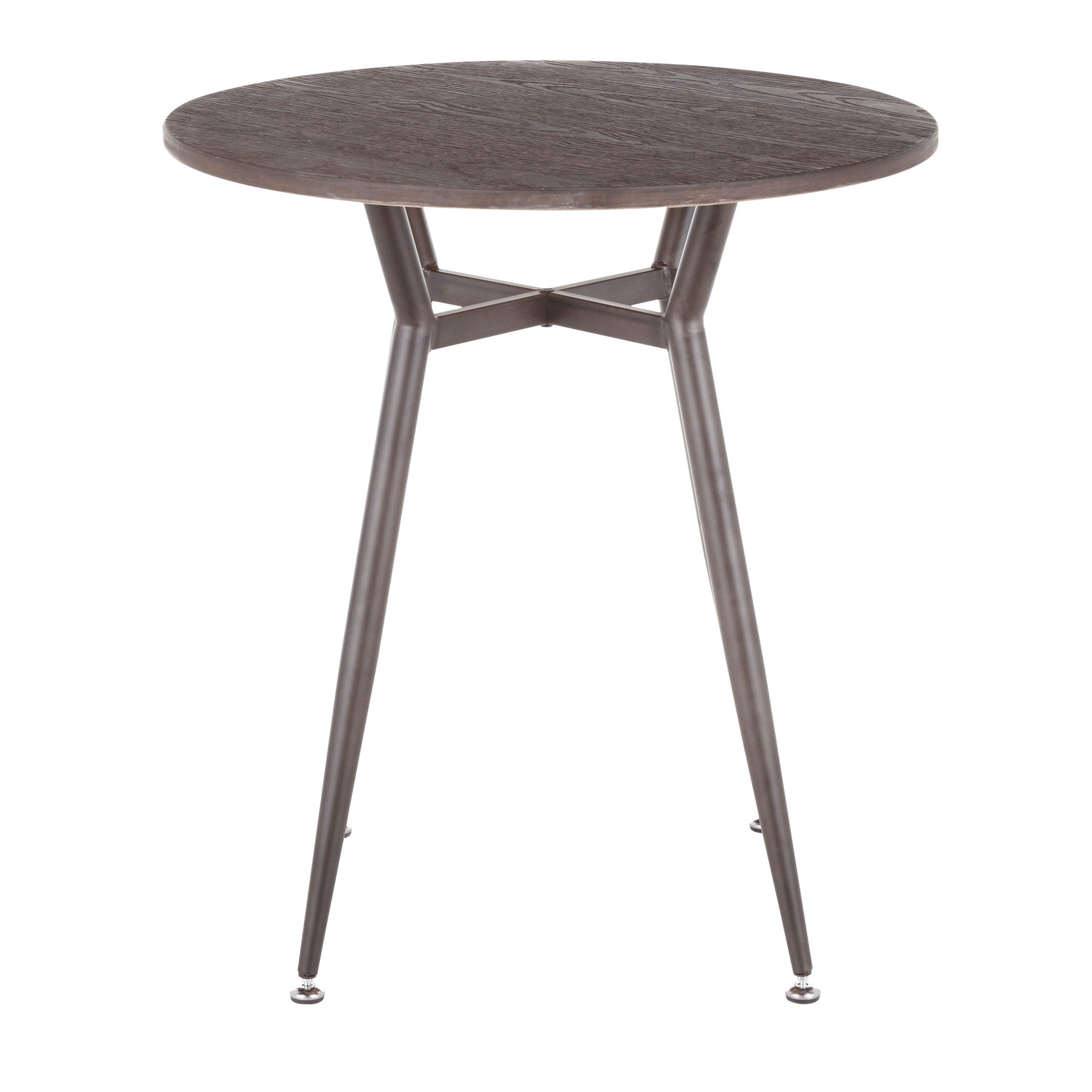 Round Dinette Table in Antique Metal