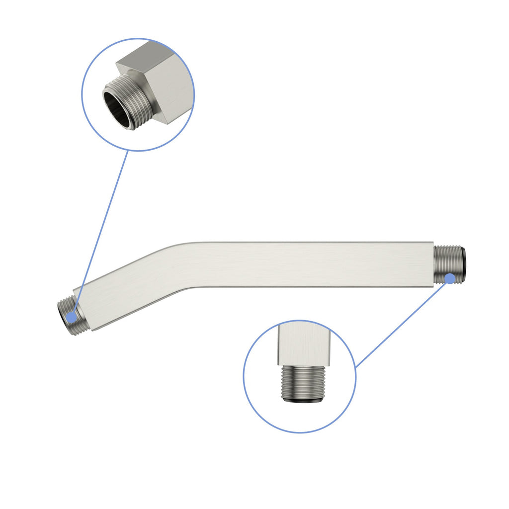 Brushed Nickel Shower Arm with Flange