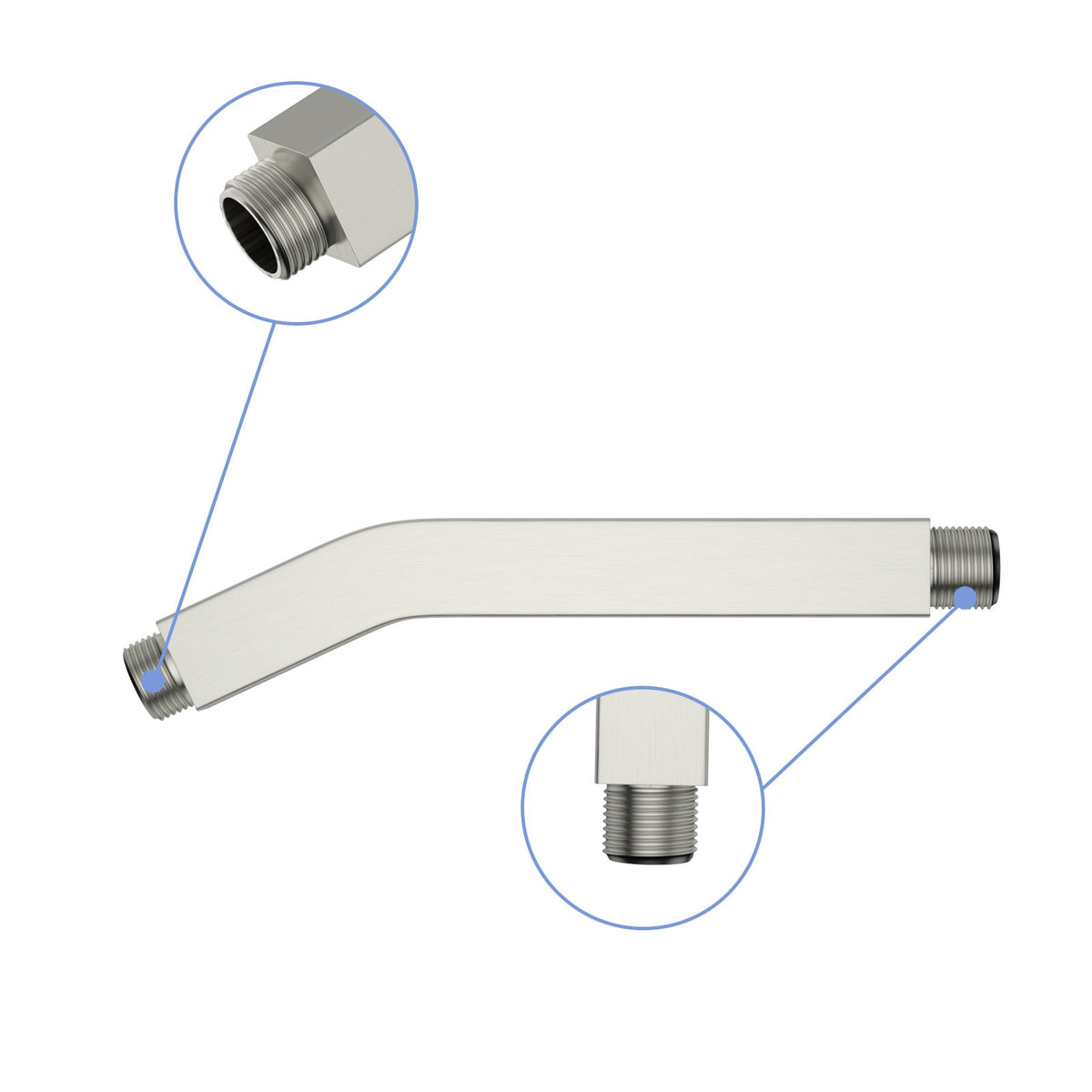 Brushed Nickel Shower Arm with Flange