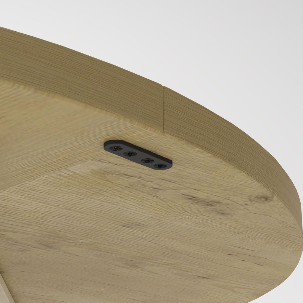 Farmhouse Round Dining Table With Storage Base