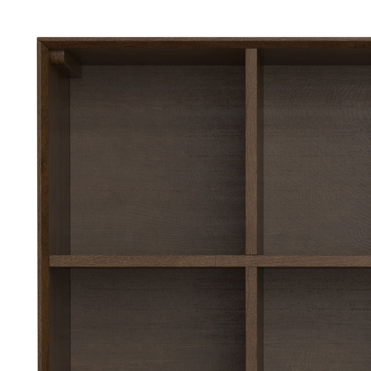 Walnut Brown Cube Organizer Bookcase with Drawers - 9 Cubes