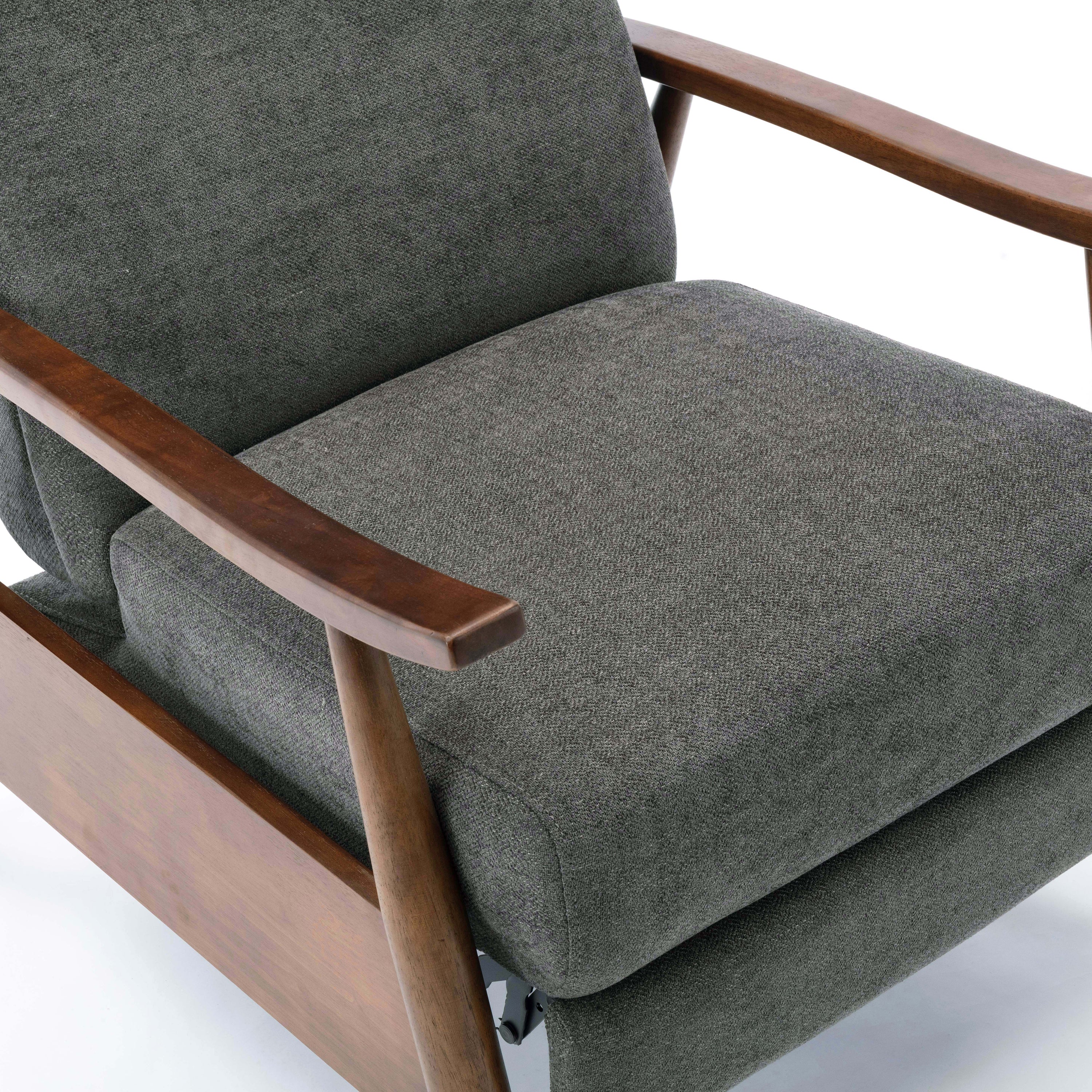 Saugus Wood Arm Push Back Recliner