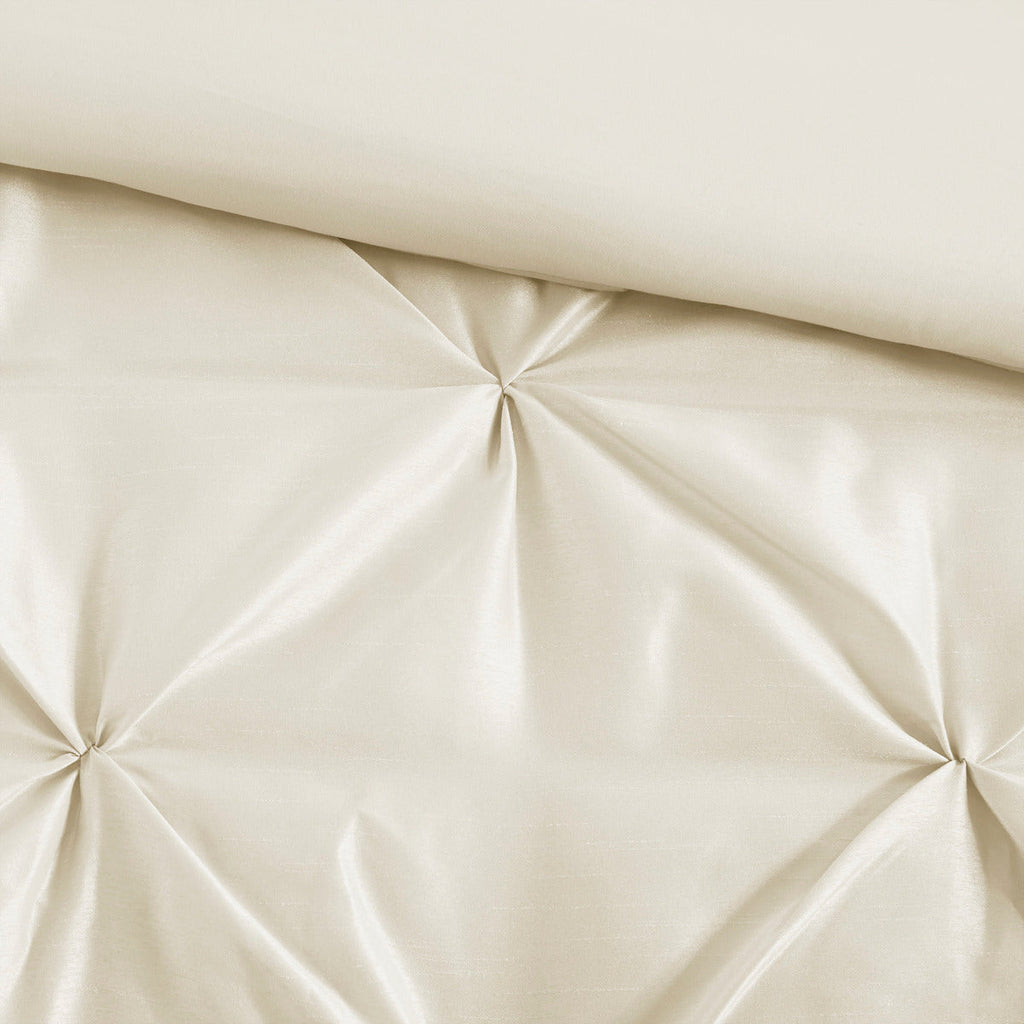7 Piece Tufted Comforter Set Ivory Cal King